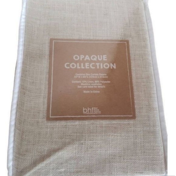 Opaque Collection Cream Ruffled Bottom Linen Blend Curtain Panel - 84" x 52" - Picture 7 of 7